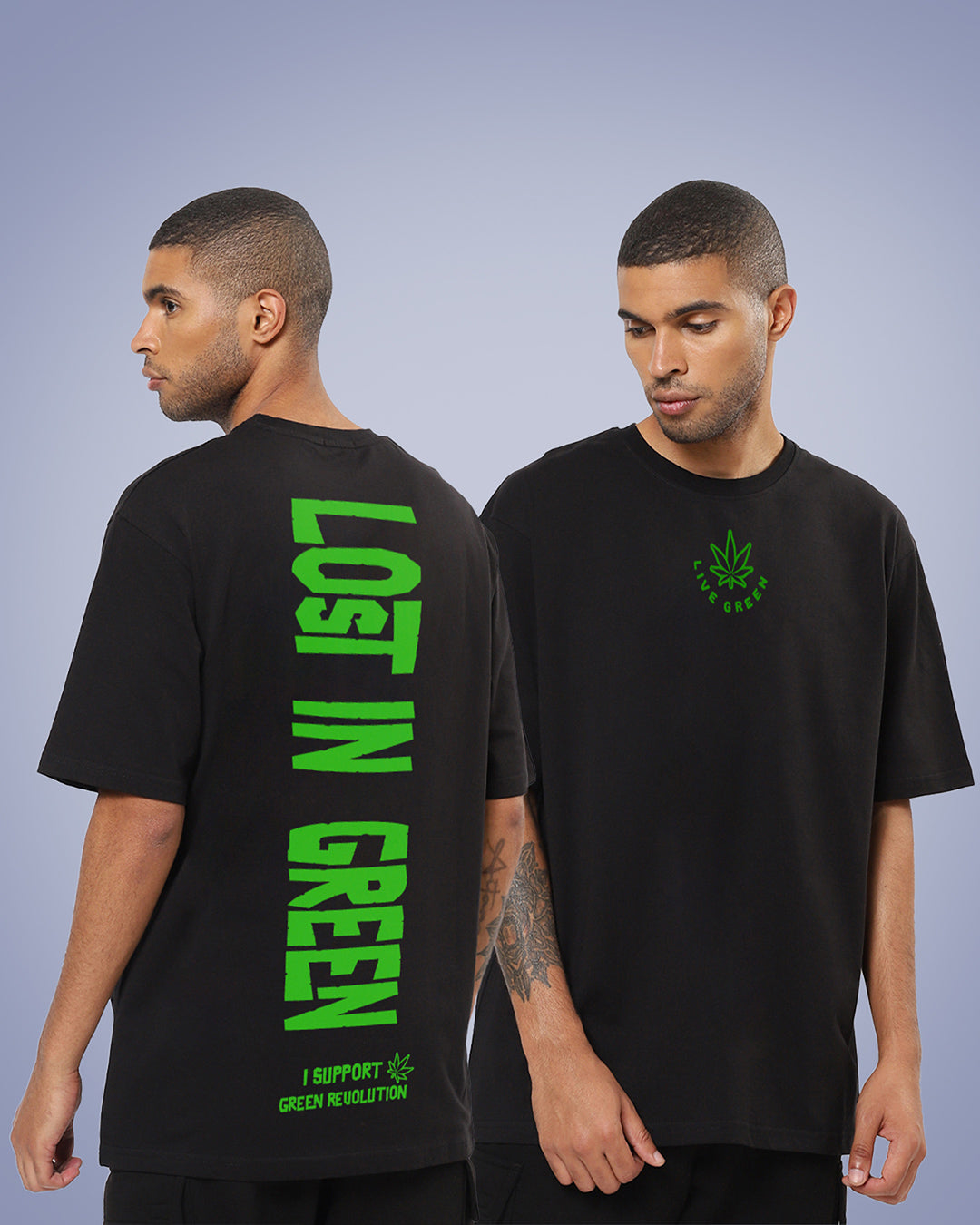 Lost In Green Oversized Men's Tshirt