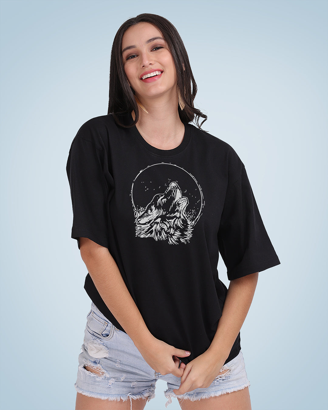 Wolf Oversized Women Tshirt