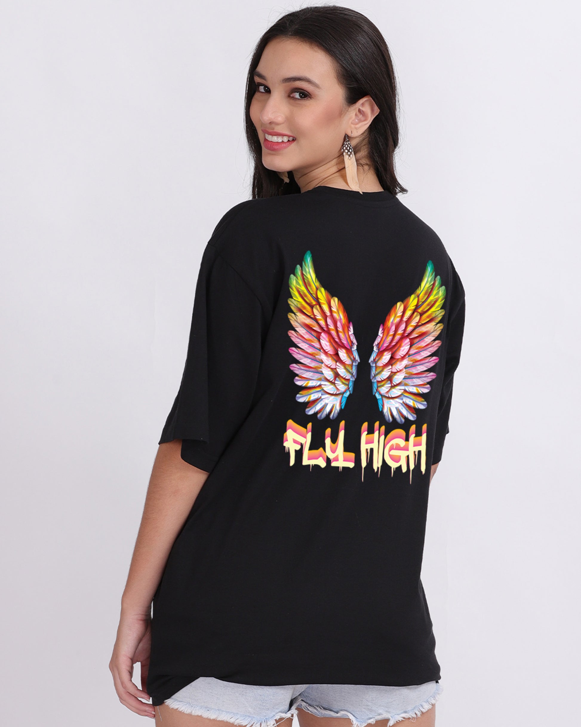 Fly High Oversized Women Tshirt