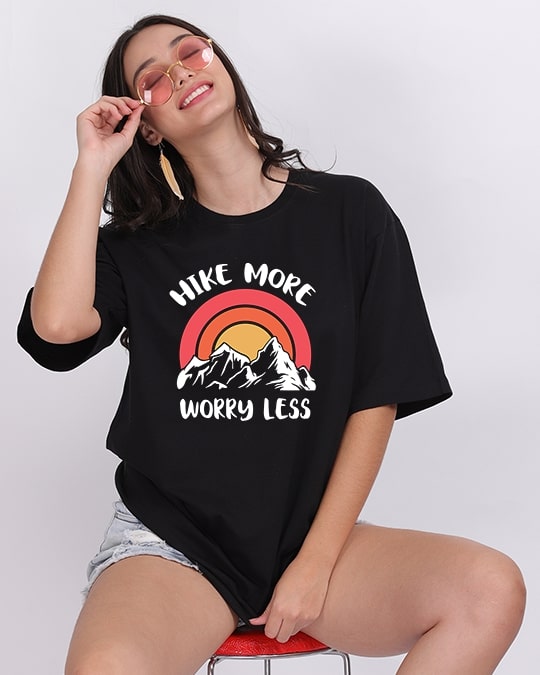 Hike More Oversized Women Tshirt