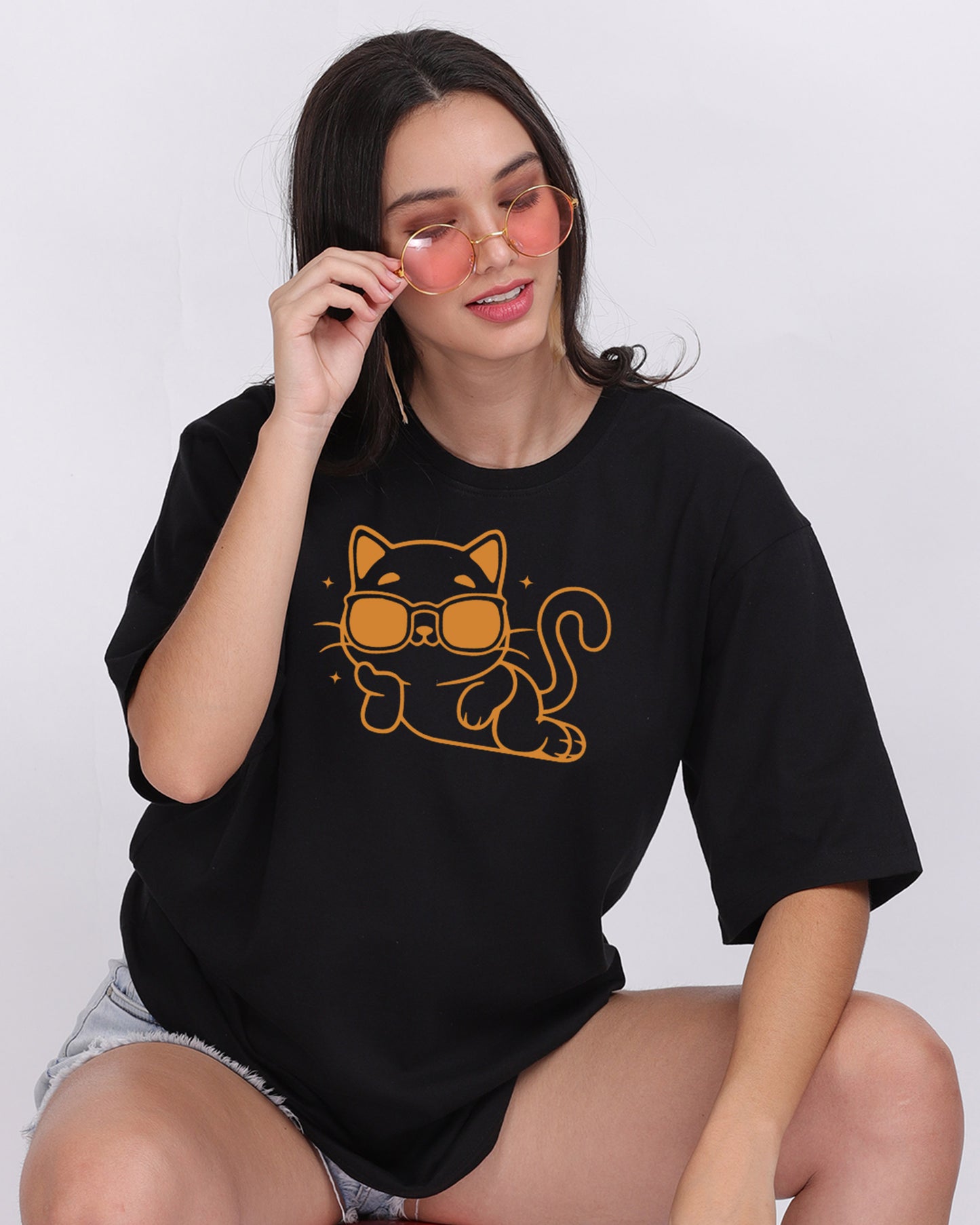 Savage Cat Oversized Women Tshirt