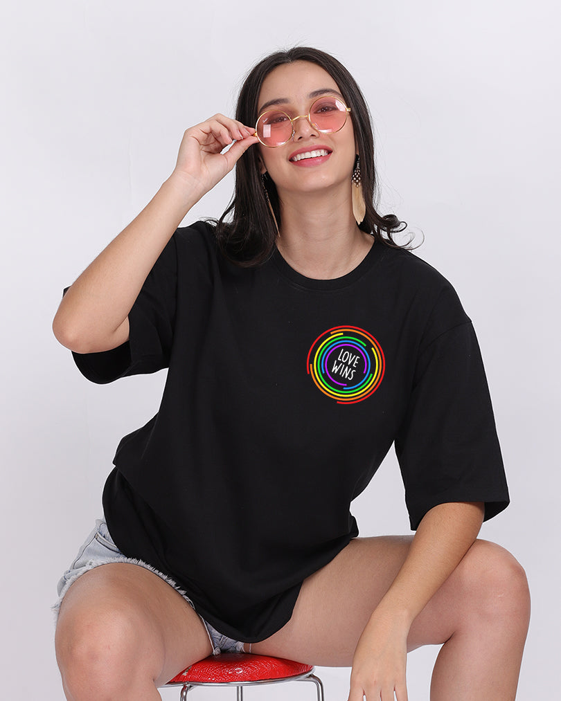 Love Wins Oversize Pride Women Tshirt