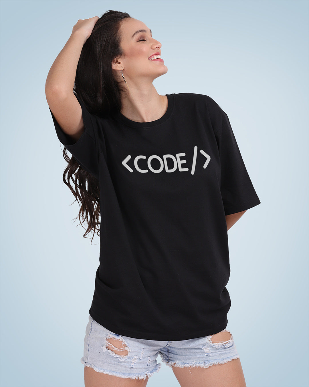 Code Oversized Women Tshirt