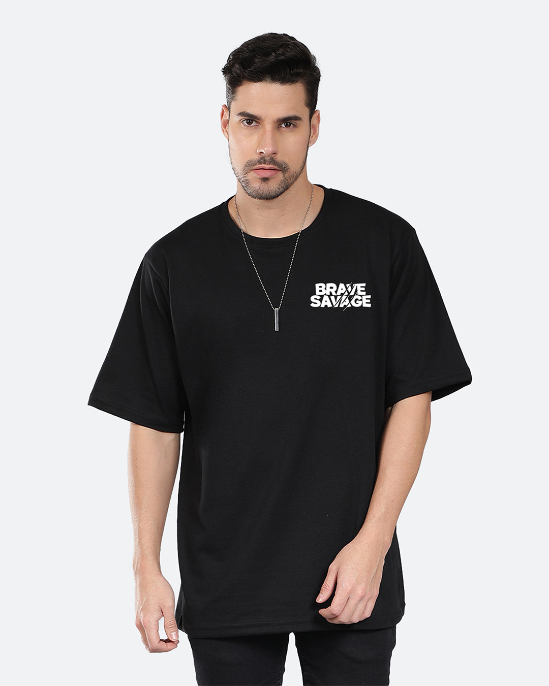 Brave Savage Oversized Men's Tshirt