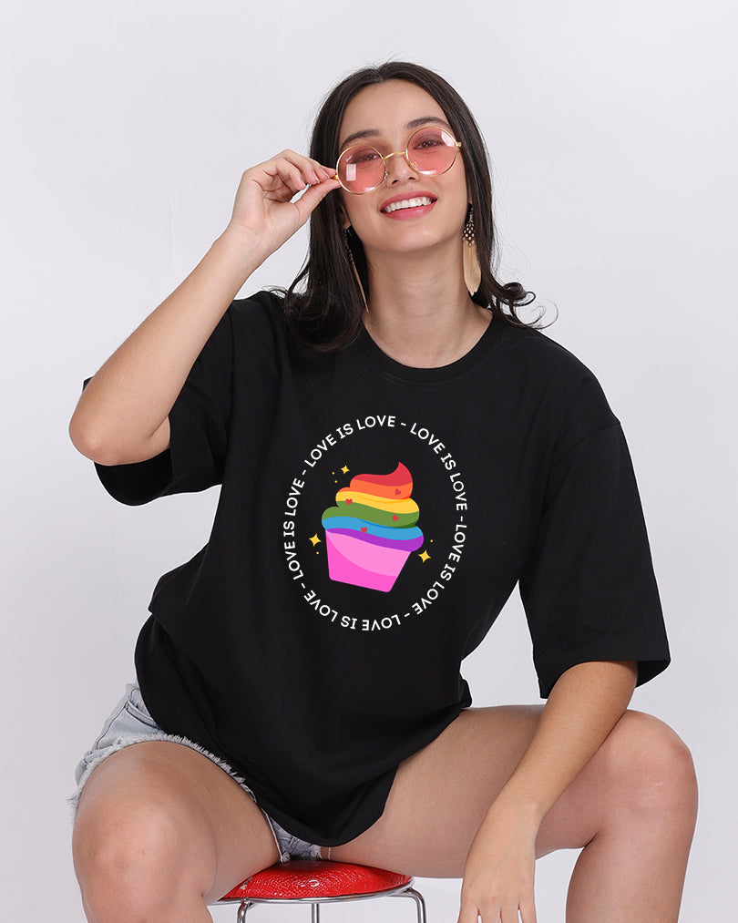 Love Is Love Oversize Pride Women Tshirt