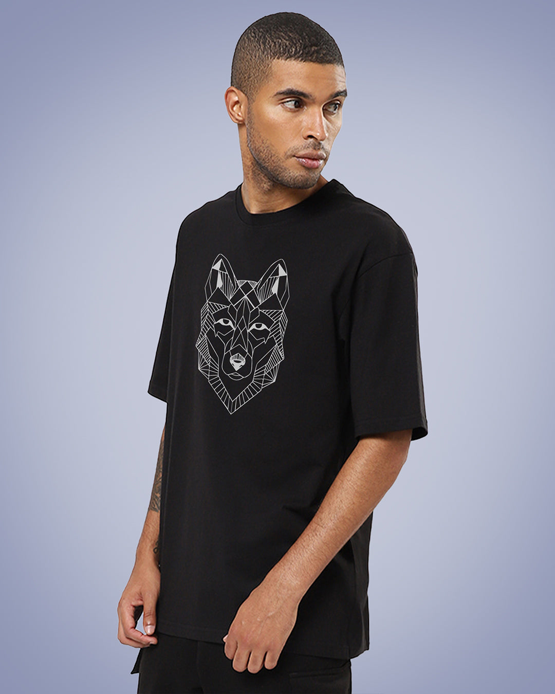 Symmetric Wolf Oversized Men's Tshirt