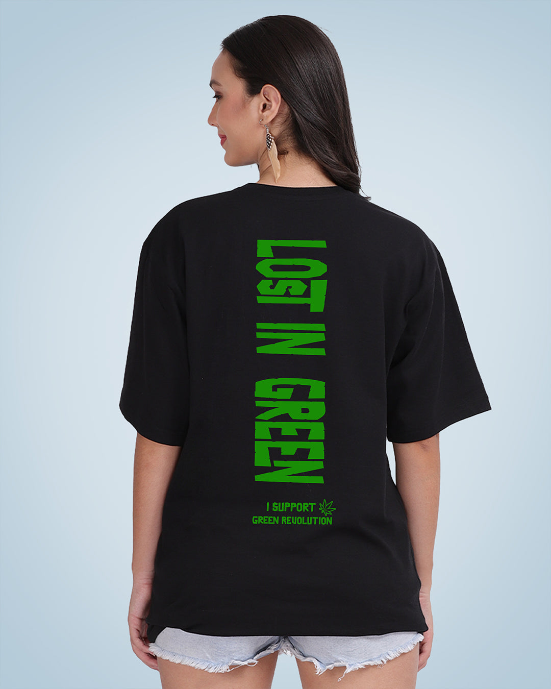 Lost In Green Oversized Women Tshirt