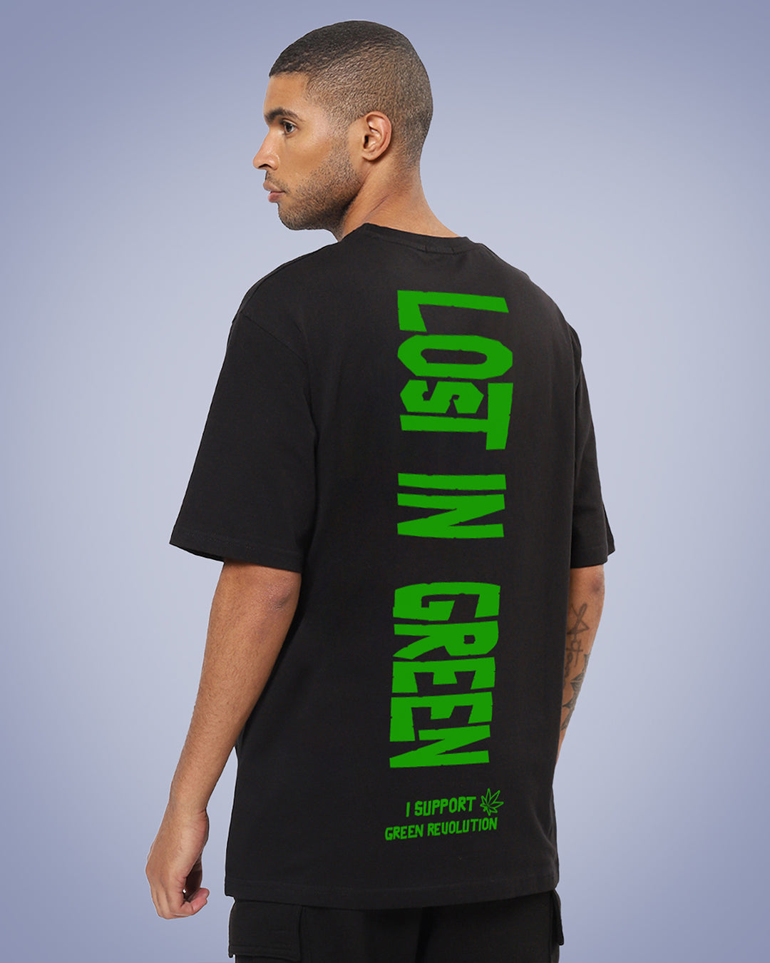 Lost In Green Oversized Men's Tshirt