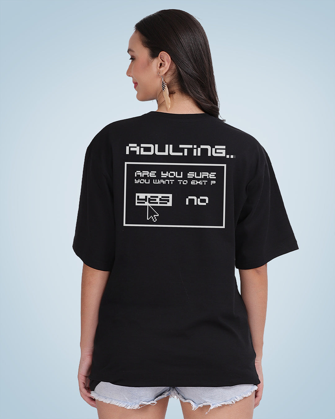 Adulting Oversized Women Tshirt