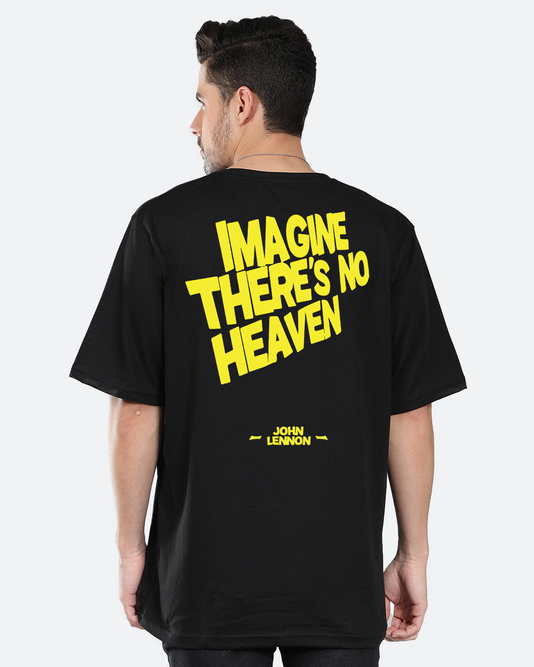 Imagine No Heaven Oversized Men's Tshirt - Main Image