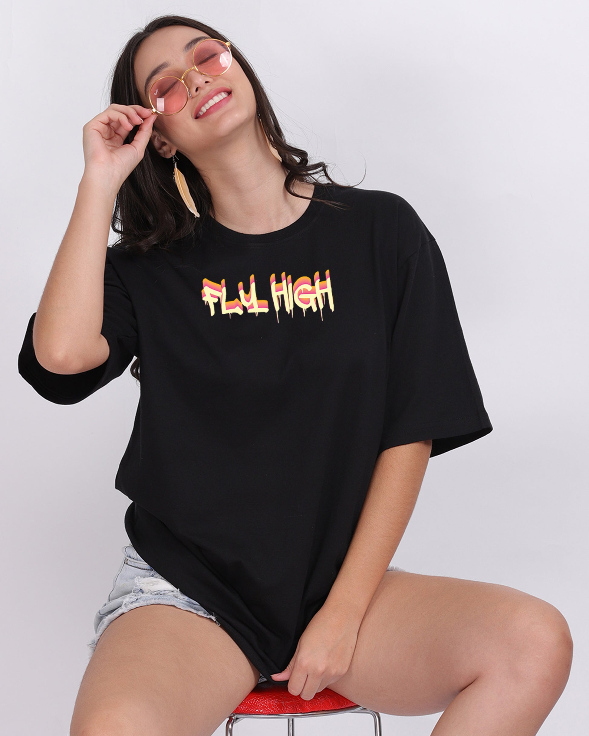 Fly High Oversized Women Tshirt