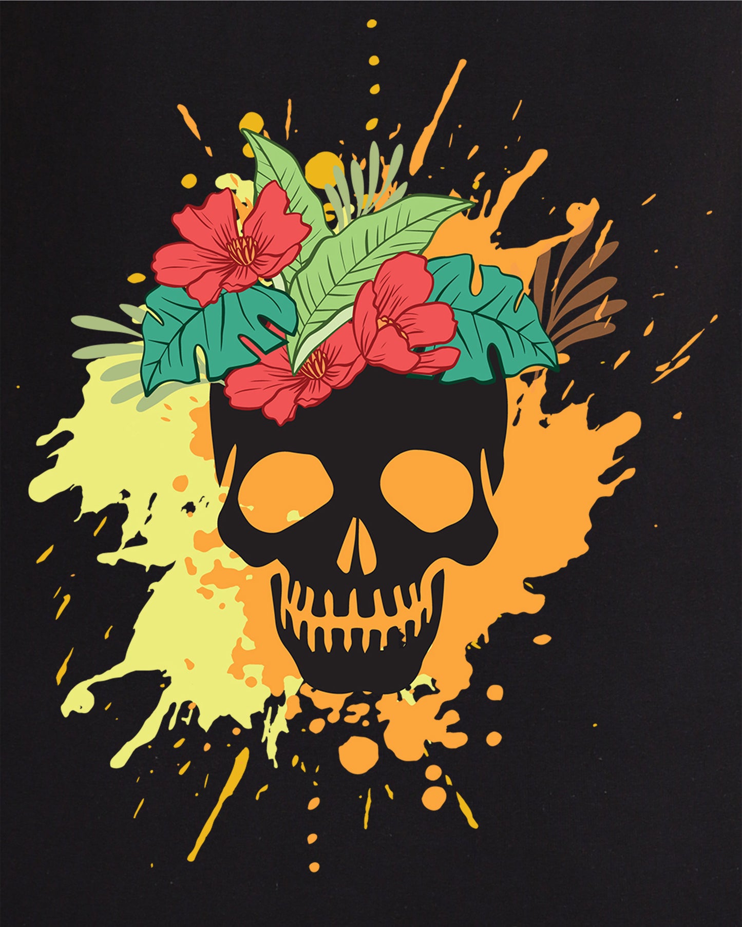 Colourful Skull Oversized Women Tshirt