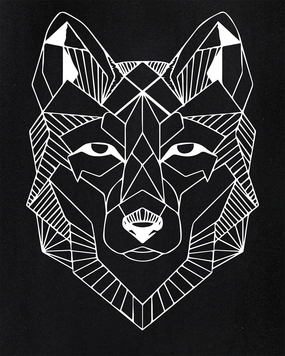 Symmetric Wolf Oversized Women Tshirt