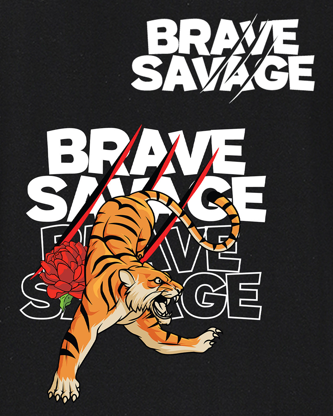 Brave Savage Oversized Men's Tshirt