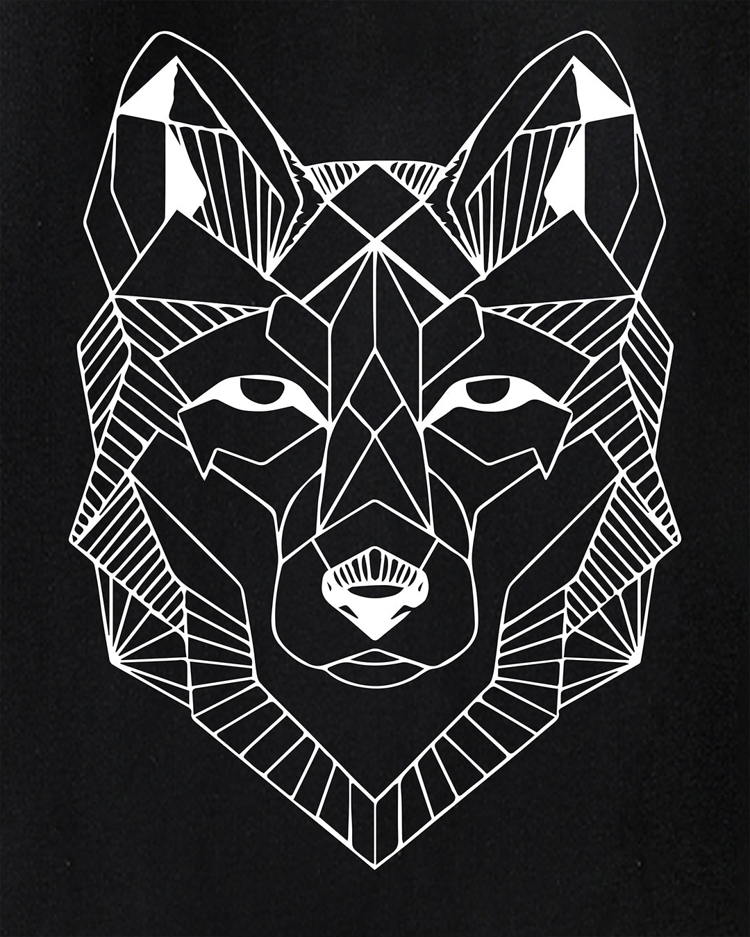 Symmetric Wolf Oversized Men's Tshirt