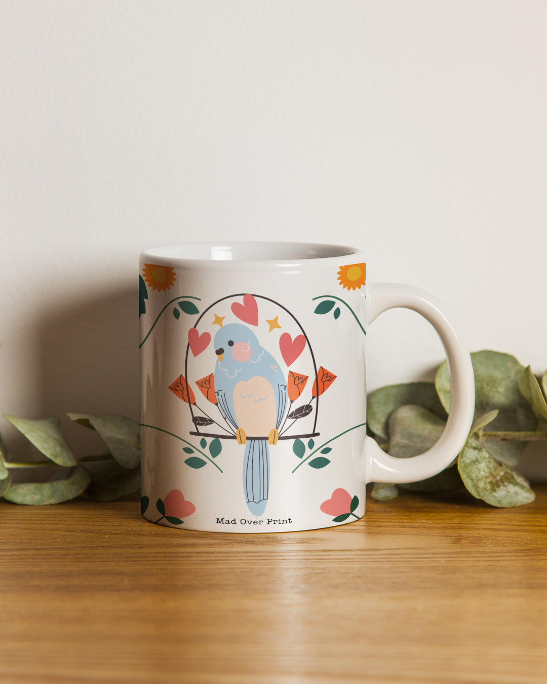 Bird-and-flowers Mug