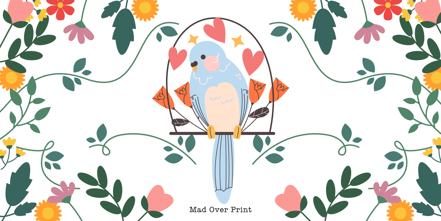 Bird-and-flowers Mug