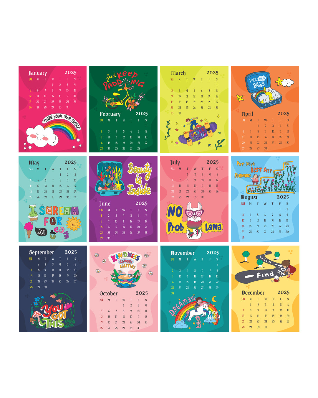 Flash Sale- Doodle Desk Calendar