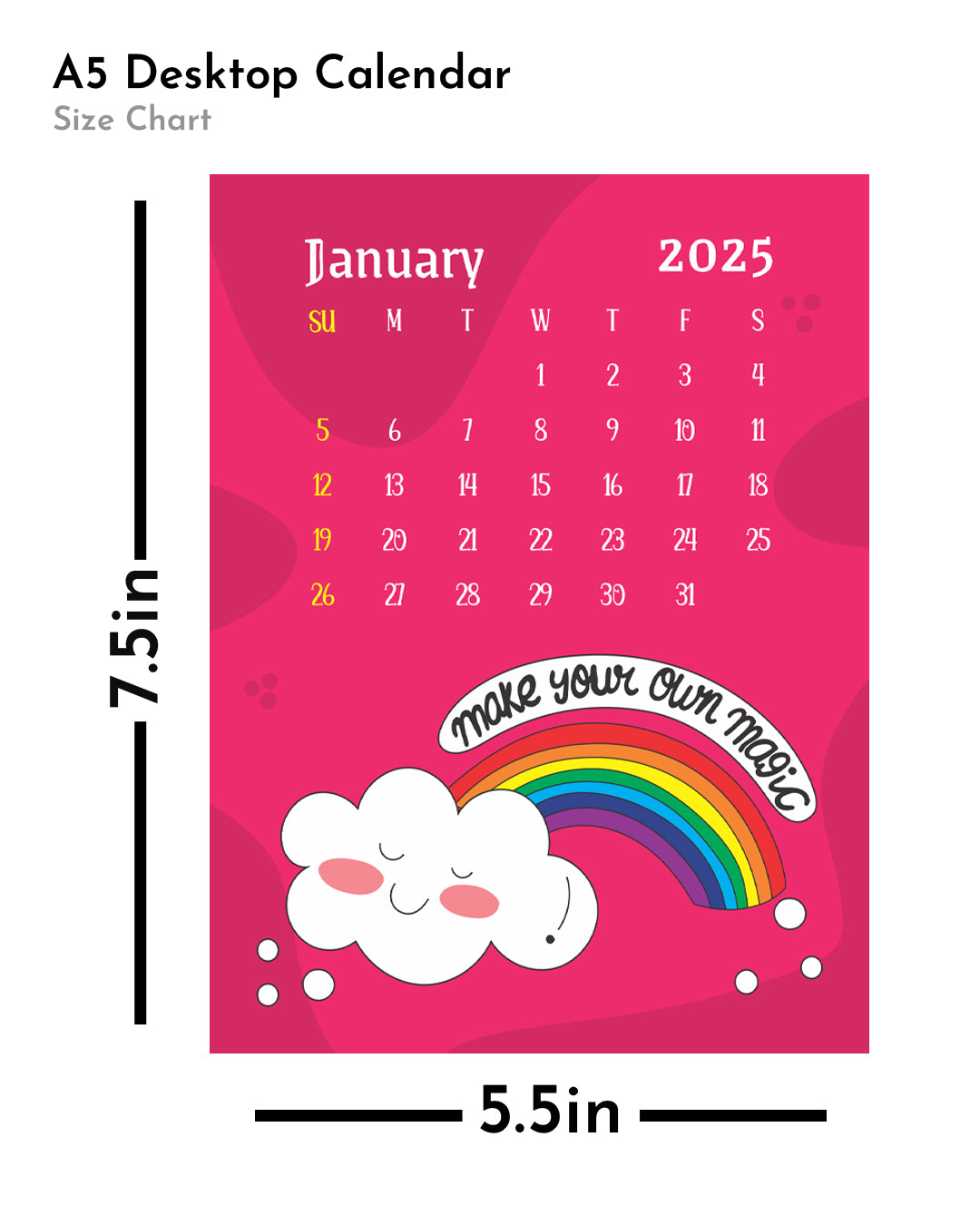Flash Sale- Doodle Desk Calendar