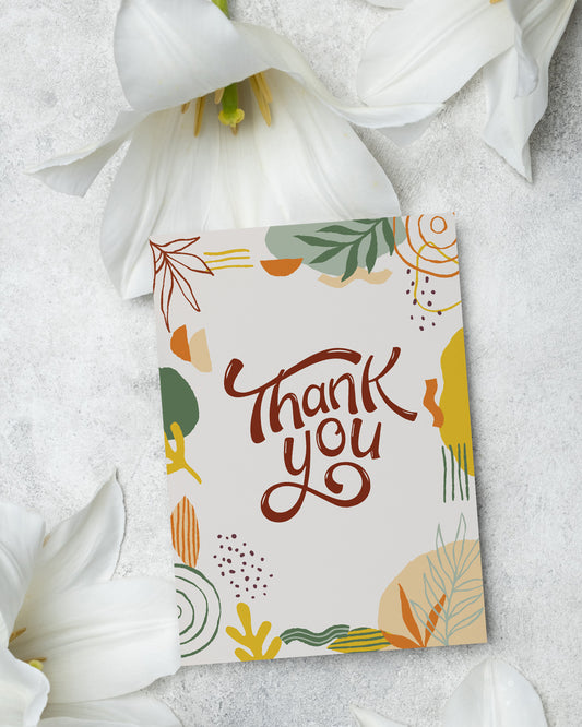 Floral Thank You Greeting Card