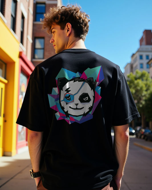 Crystal Panda Oversized Men's Tshirt