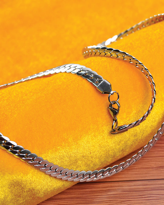 Snake Silver Plated Men's Chain