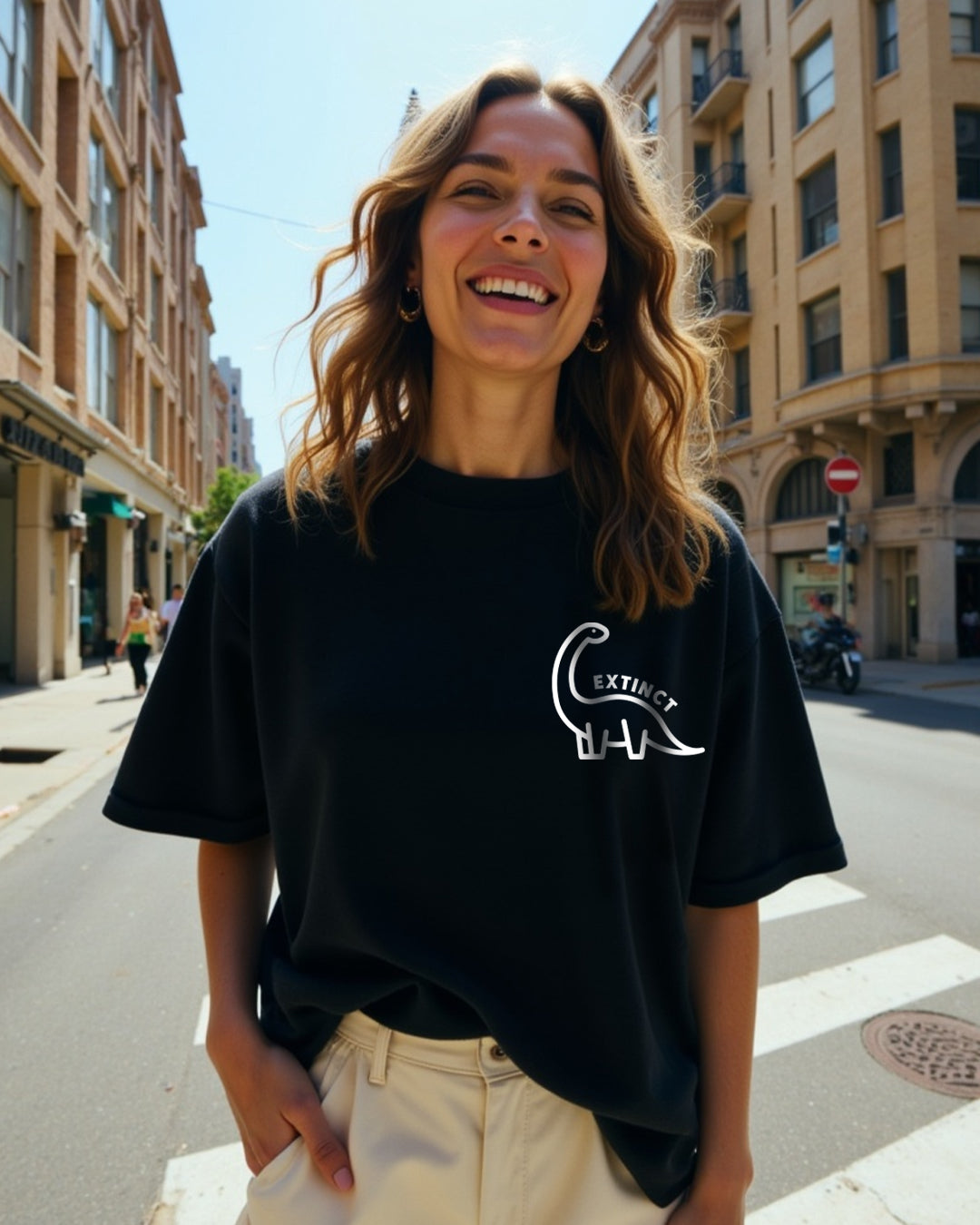 Extinct Oversized Women Tshirt