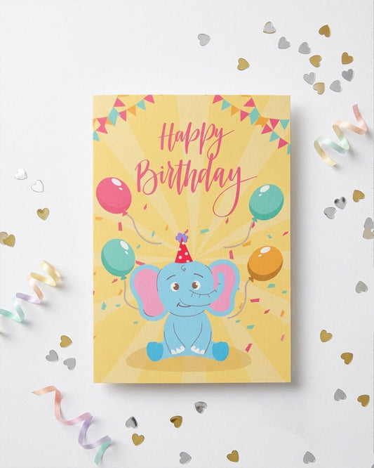 Elephant Birthday Greeting Card