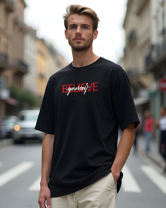 Believe Yourself Oversized Men's Tshirt