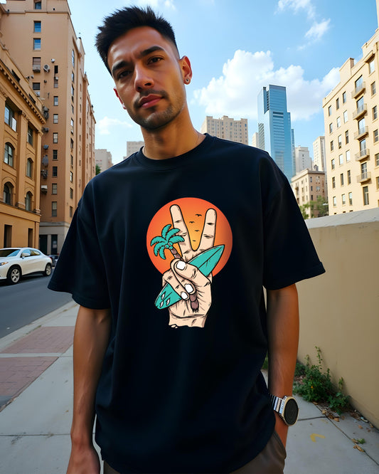 Beach Peace Oversized Men's Tshirt