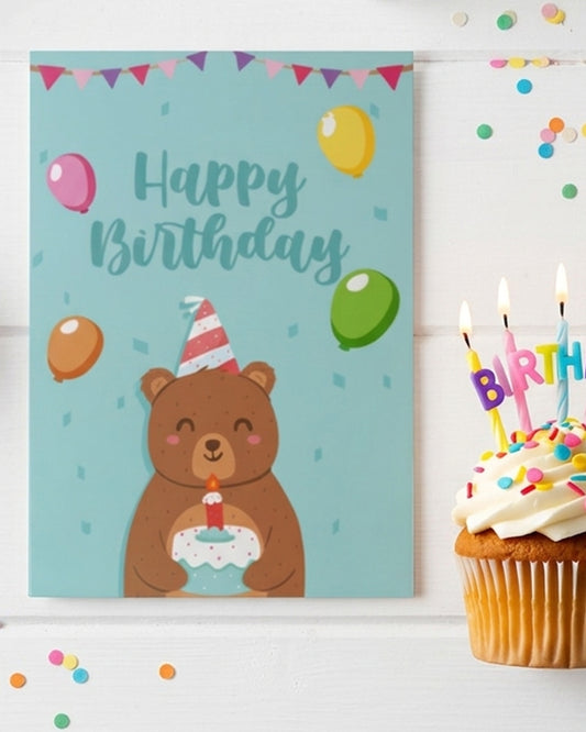 Bear Birthday Greeting Card