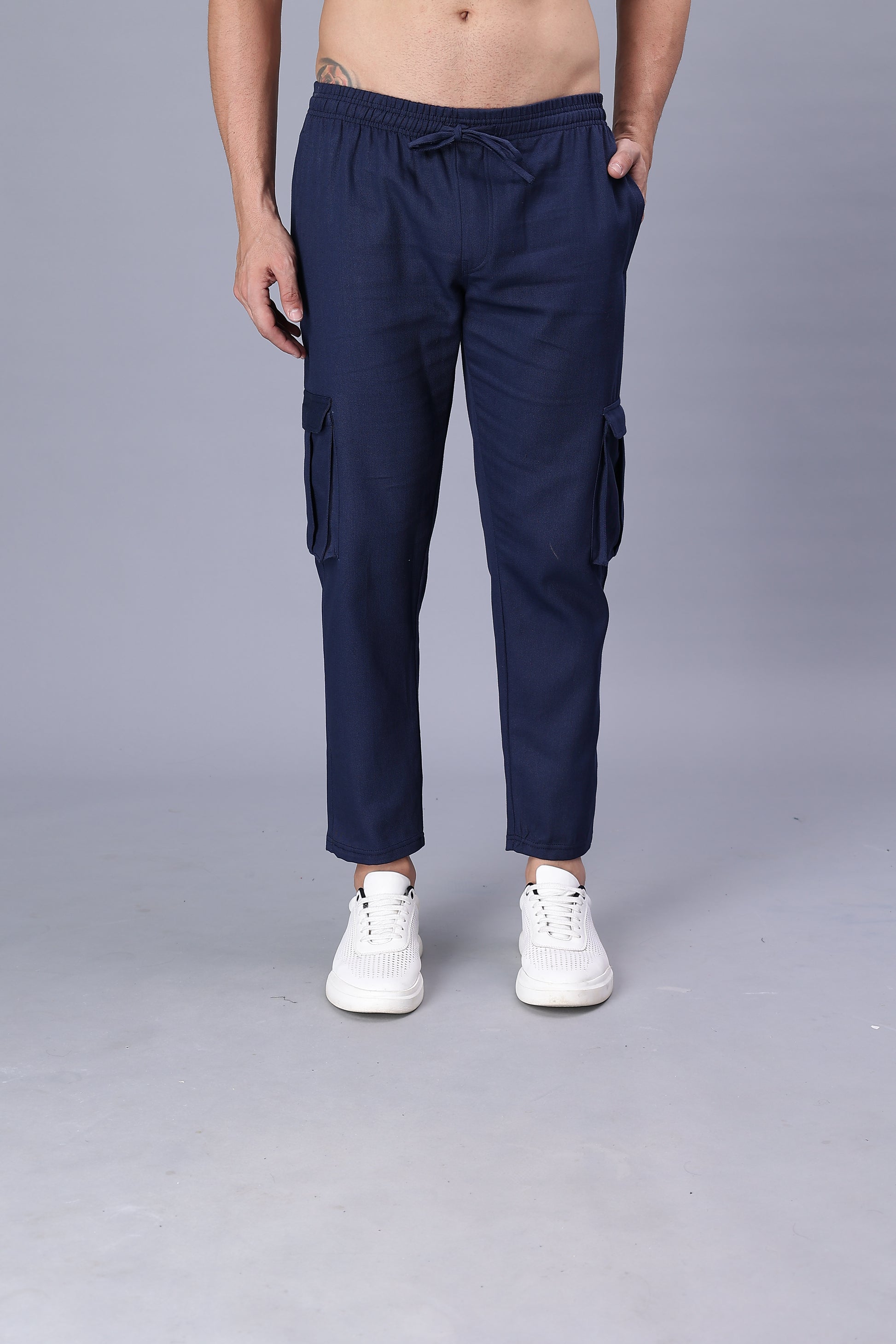 Blue Men Cargo Joggers