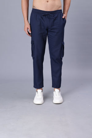 Blue Men Cargo Joggers