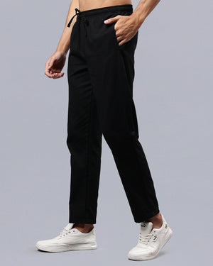 Black Casual Men Cargo Joggers