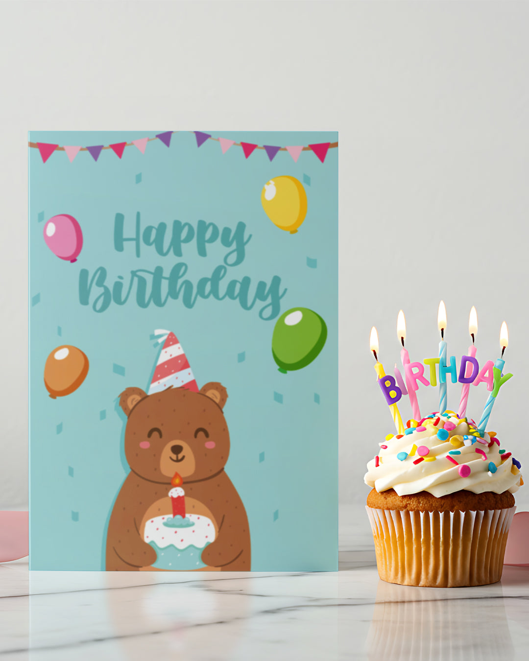 Bear Birthday Greeting Card