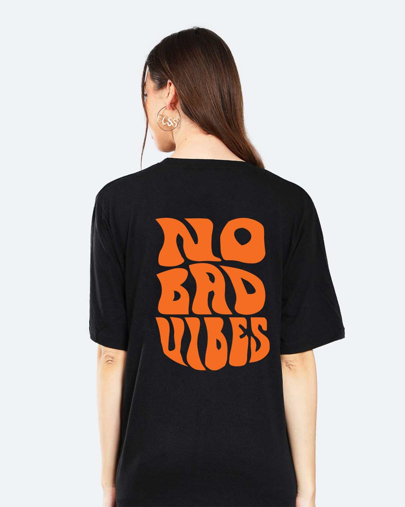 No Bad Vibes Oversized Women Tshirt