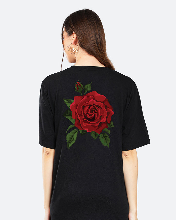 Rose Oversized Women Tshirt