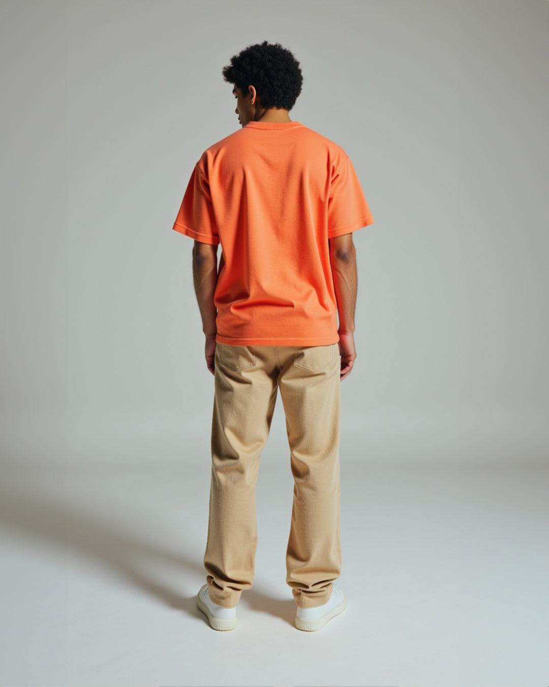 Perspective Orange Oversized Men's Tshirt