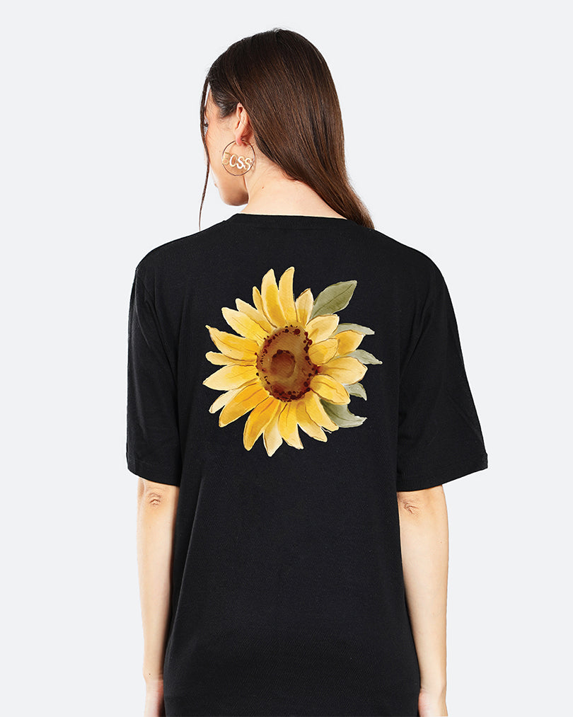 Waterpatch Sunflower Oversized Women Tshirt