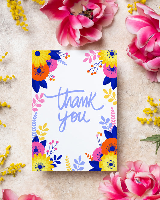 Flower Thank You Greeting Card