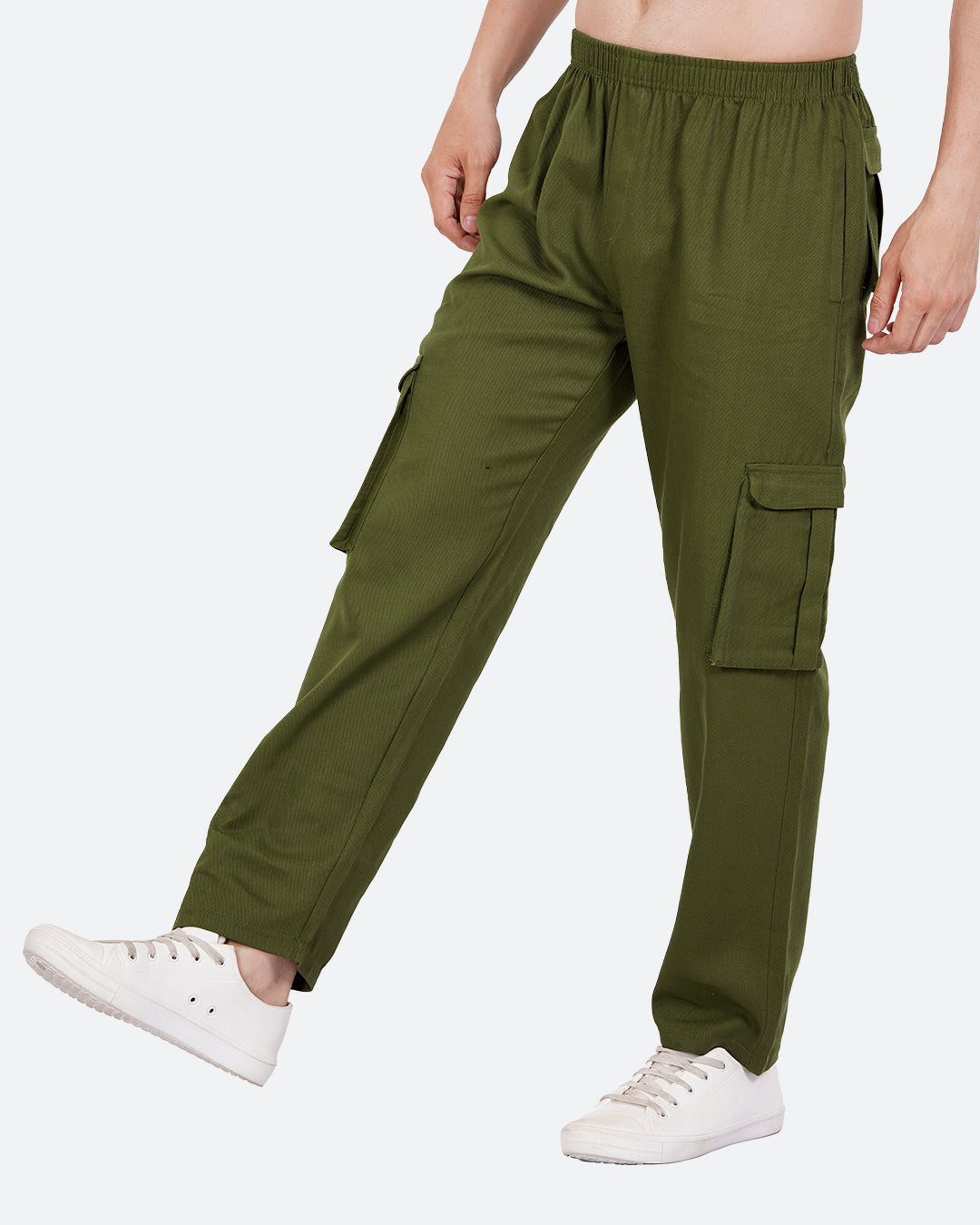 Olive Men Cargo Joggers