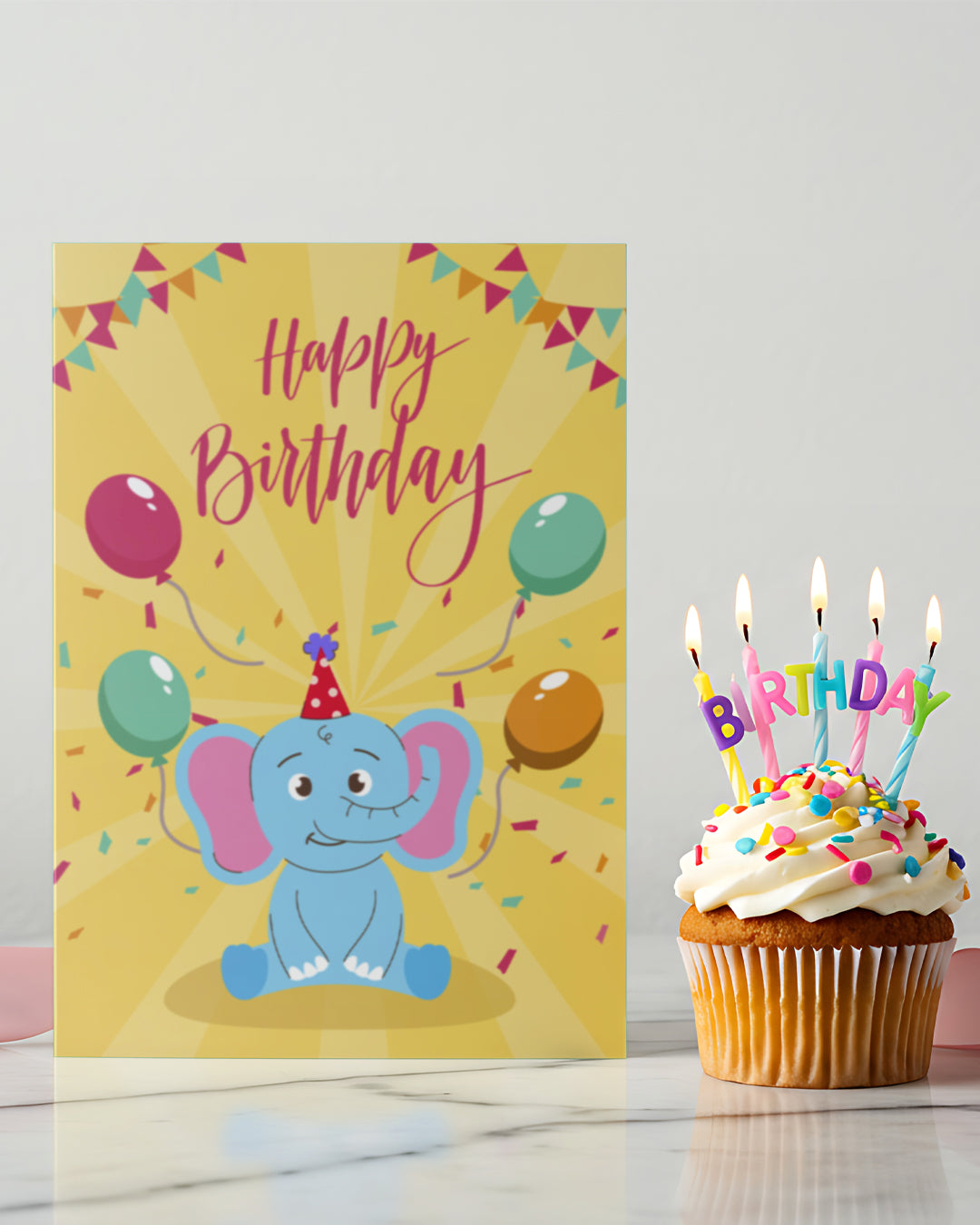 Elephant Birthday Greeting Card