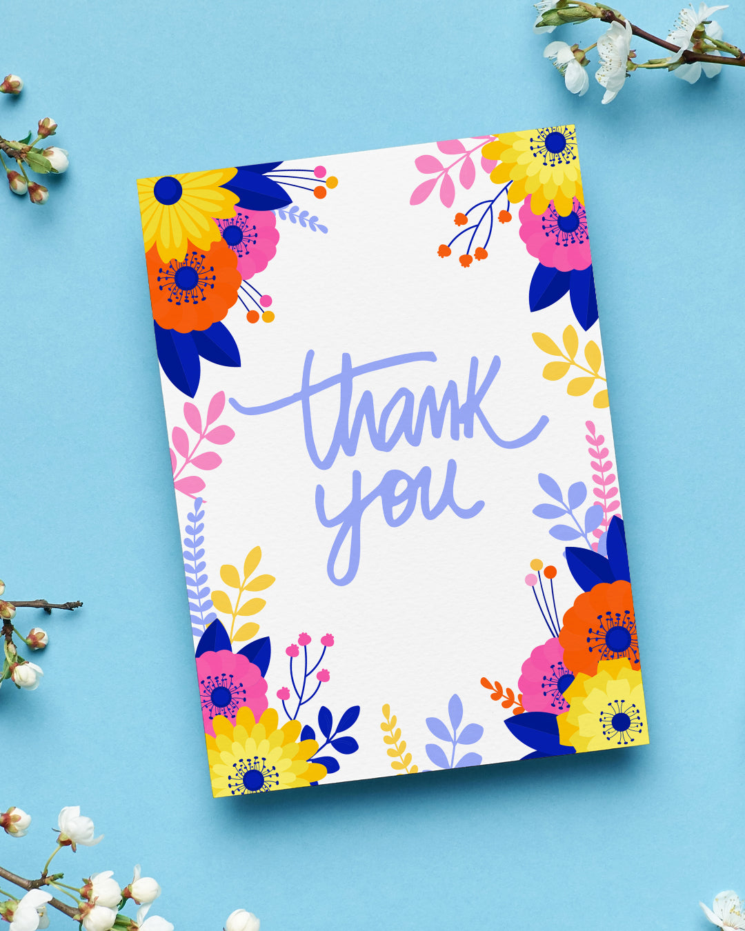 Flower Thank You Greeting Card
