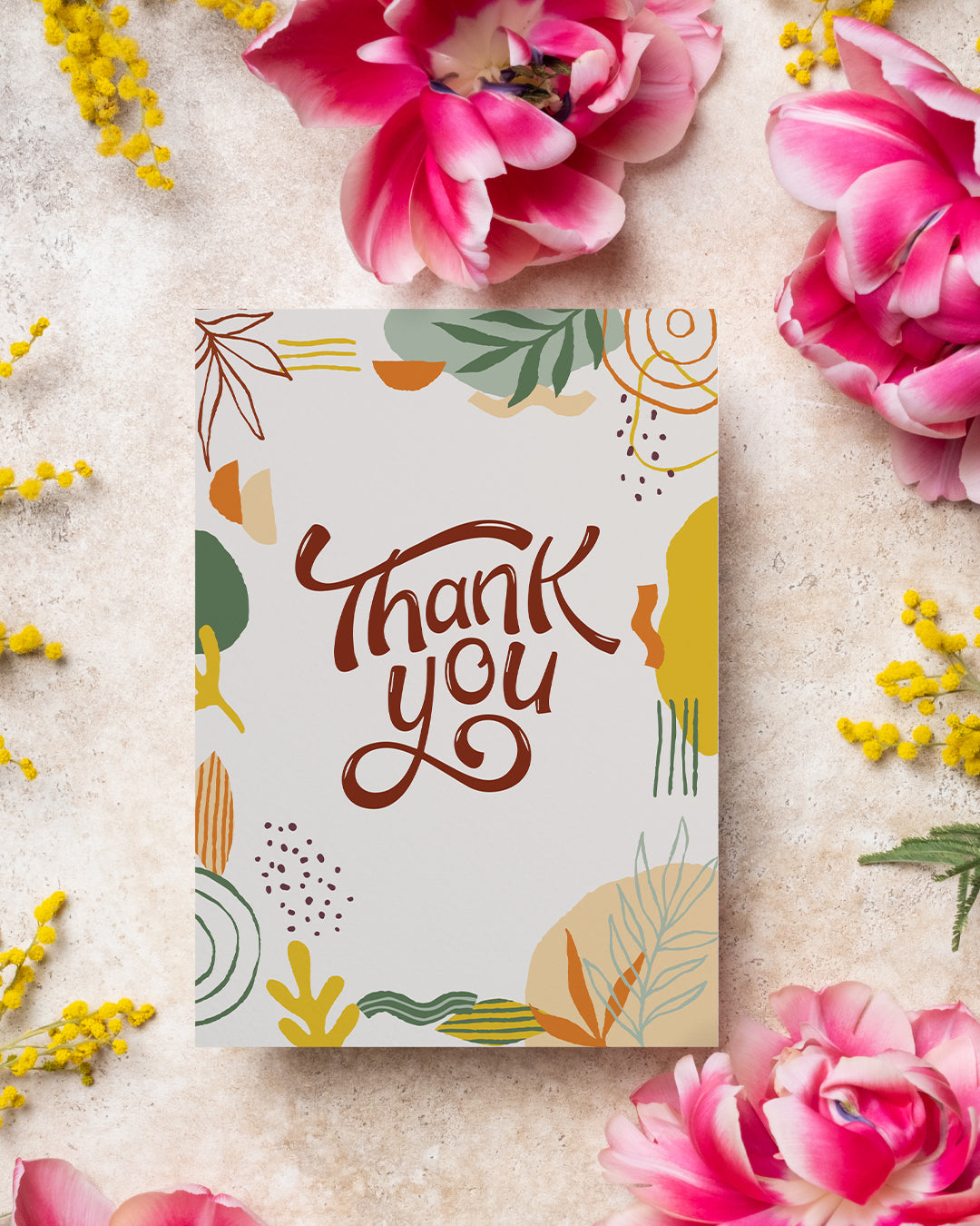 Floral Thank You Greeting Card