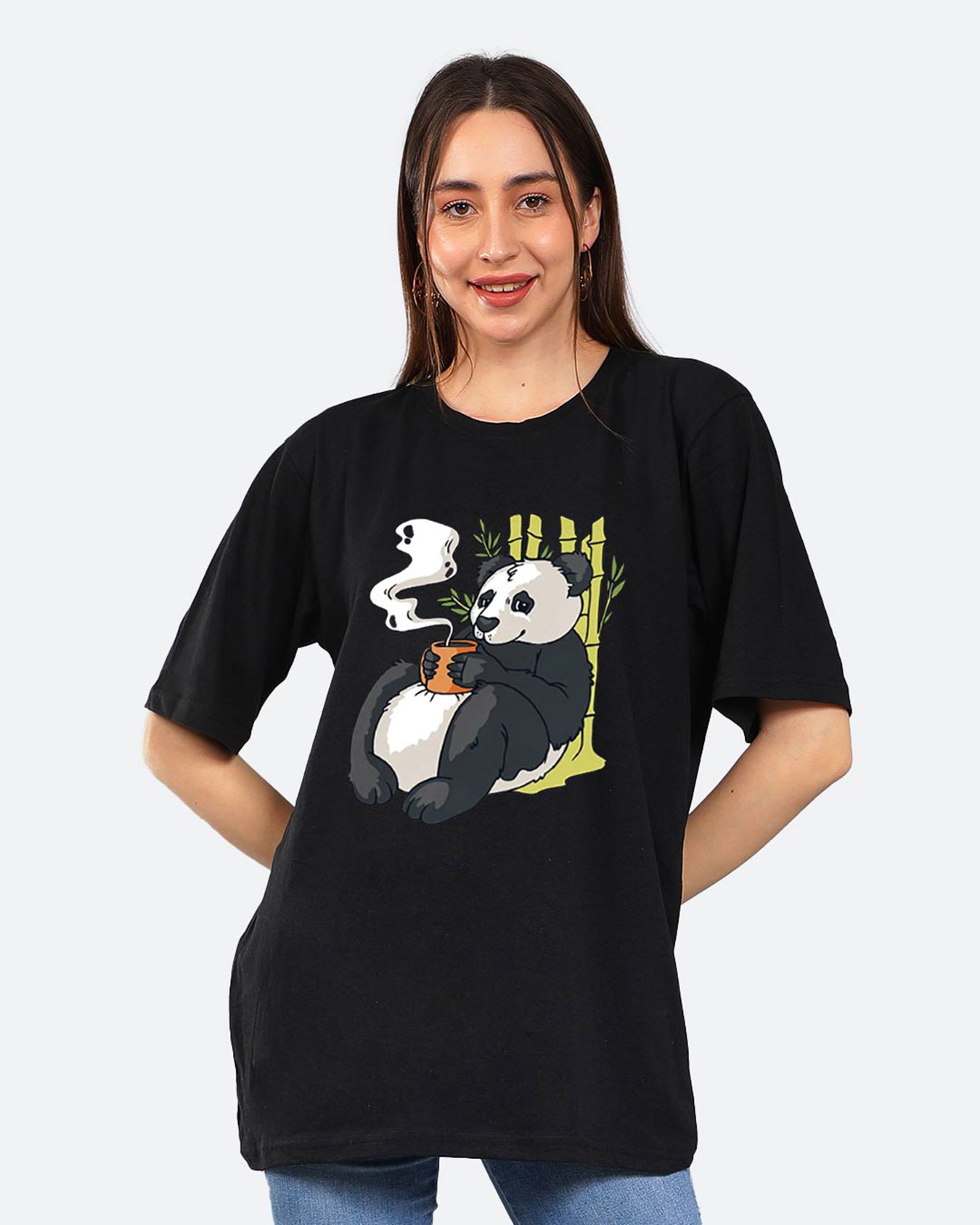Panda Oversized Women Tshirt
