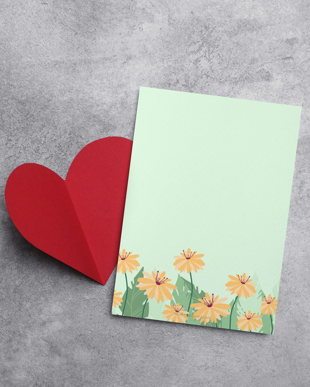 Green Thank you Greeting Card