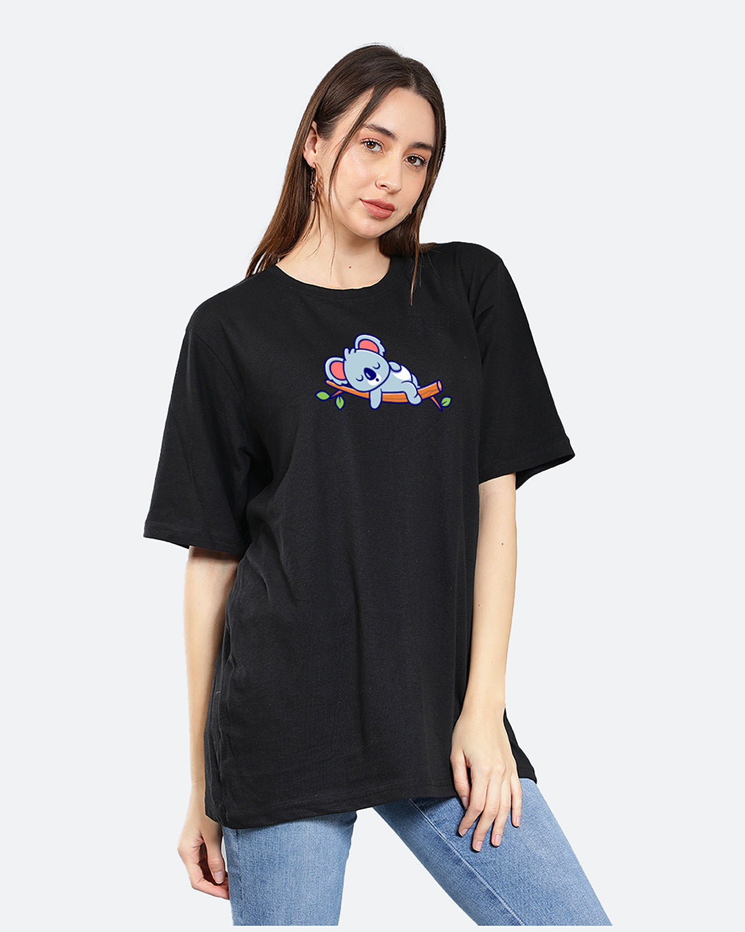 Sleepy Sloth Oversized Women Tshirt