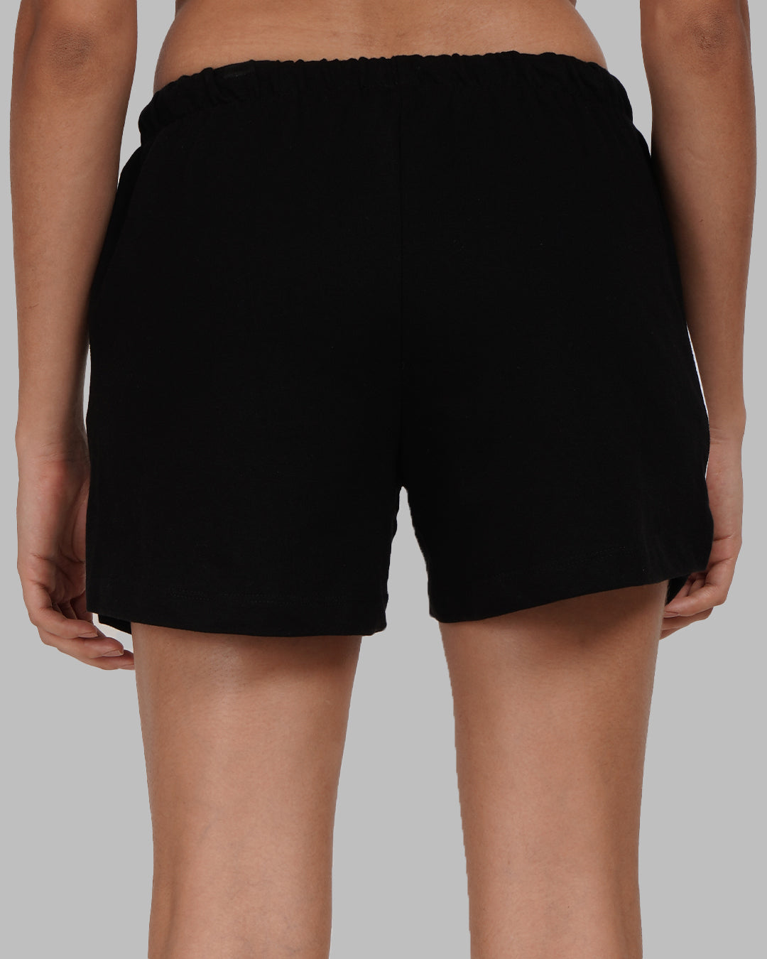 Black with White Stripes Women Shorts