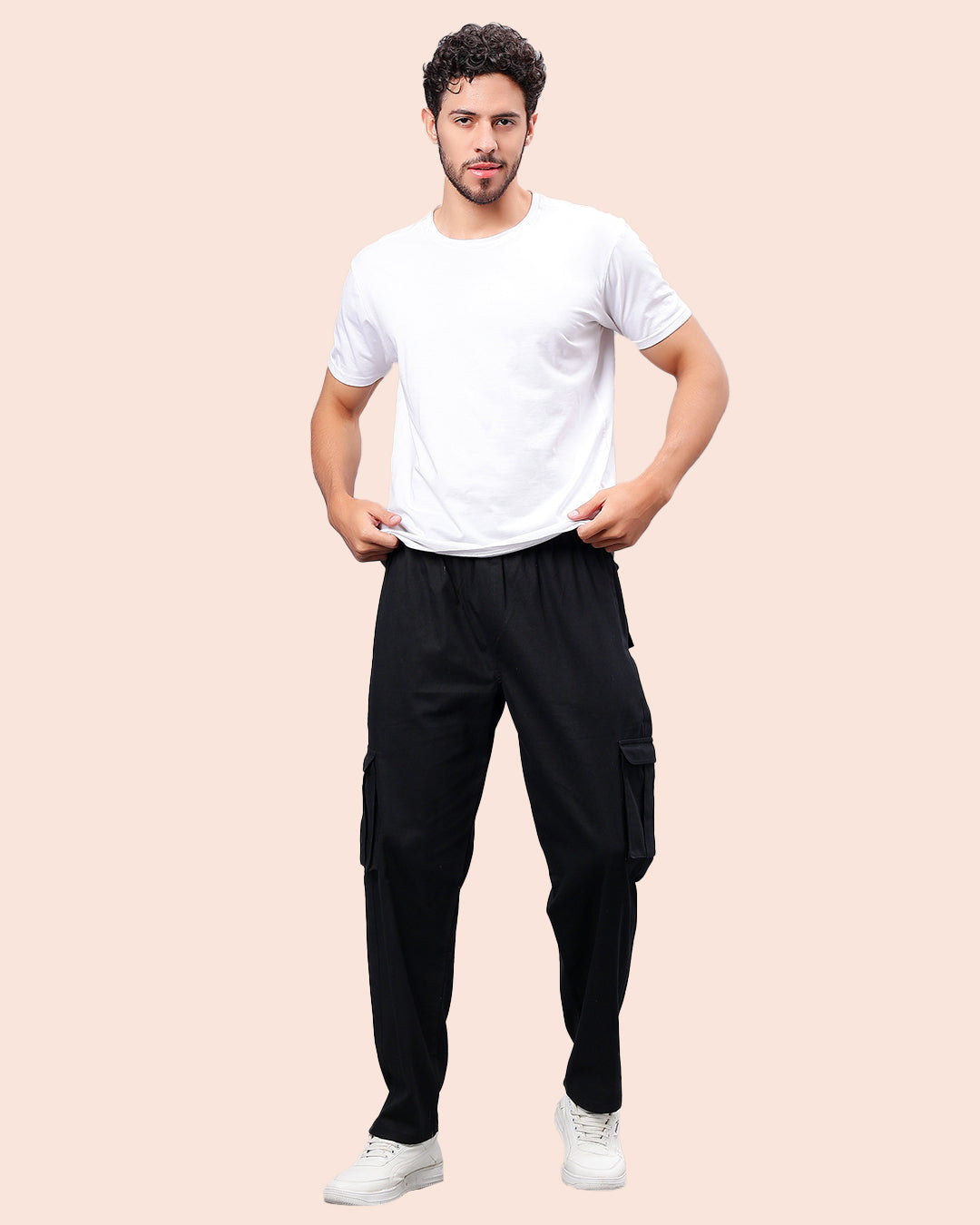 Combo Pack Of 2 | Black Oversized T-shirt + Black Cargo