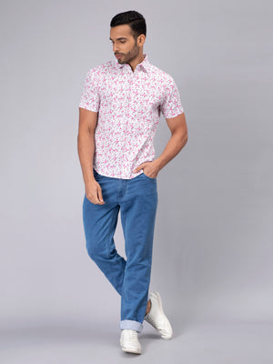 Floral Pink Casual Men's Shirt